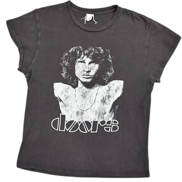MadeWorn Rock The Doors Morrison Tee In Dirty Gray - Picture 1 of 6